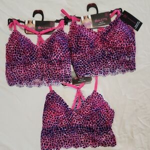 No Boundaries Pink and Purple Soft Bralette with Triangle Cups